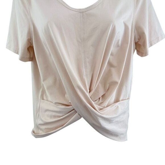 Lululemon Do The Daily Twist Front Short Sleeve Shirt Holistic White Size 12 - Picture 3 of 7